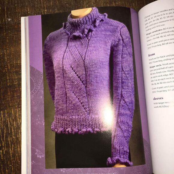 Top Notch Knit Knitting Pattern Sweater Shawl Wrap Pullover Cardigan Jacket - Picture 5 of 10